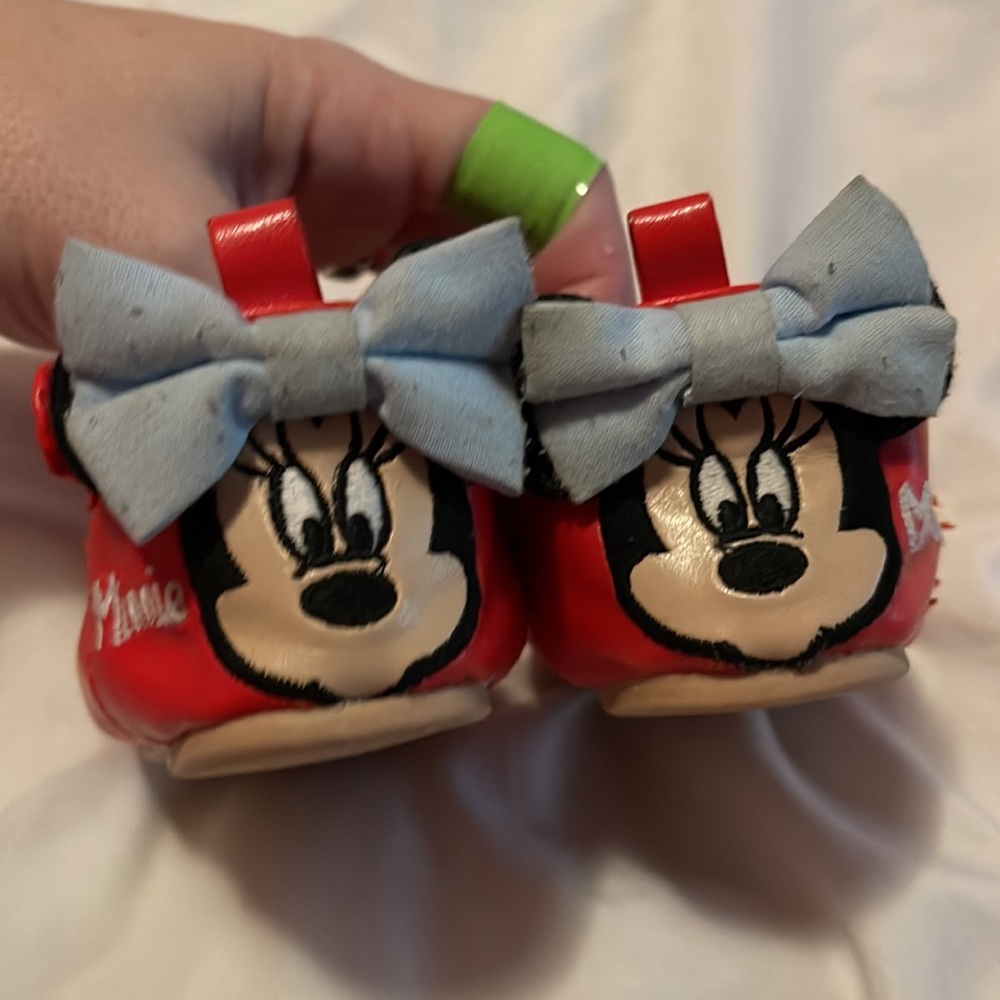 Minnie Mouse Red Sandals 6-12 Months Bow Back Disney Worn